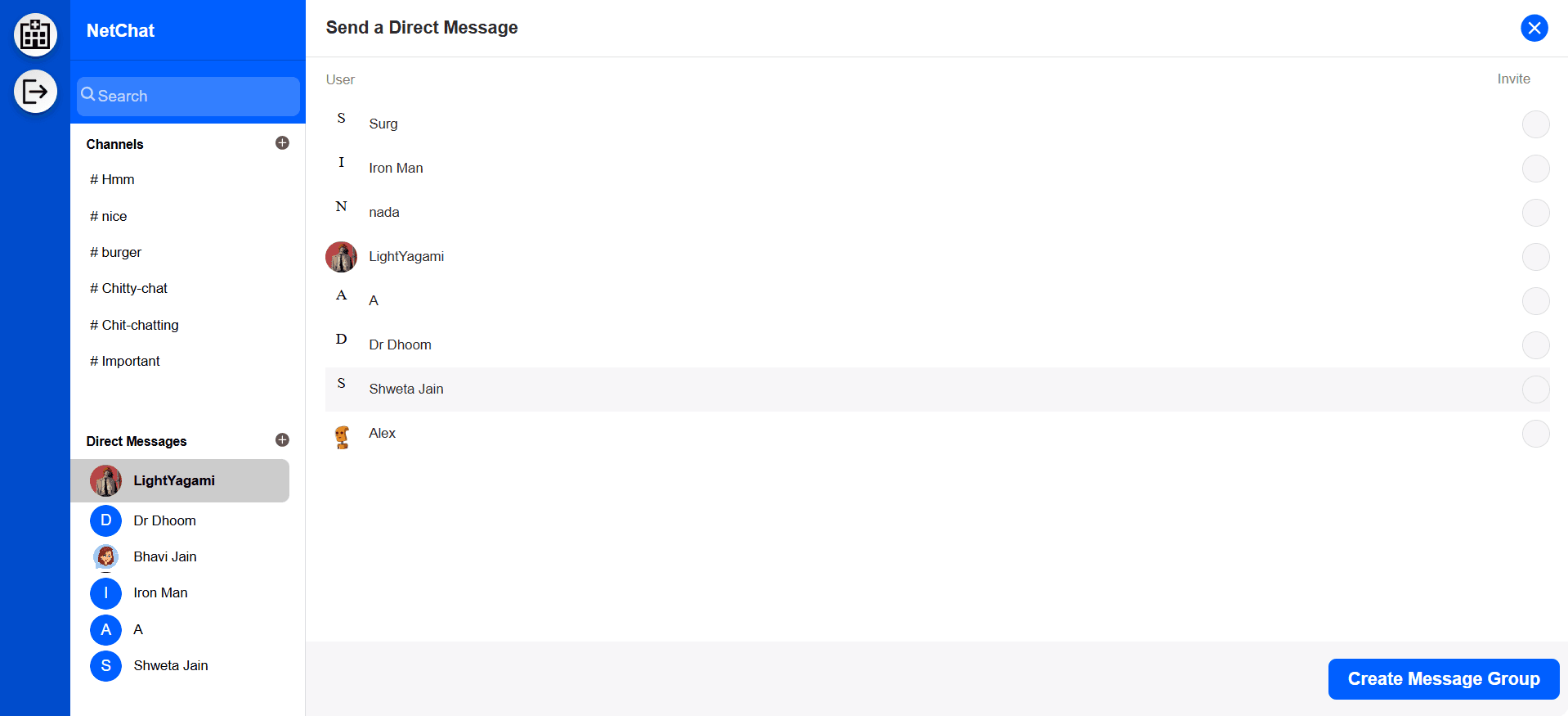 NetChat Group Management