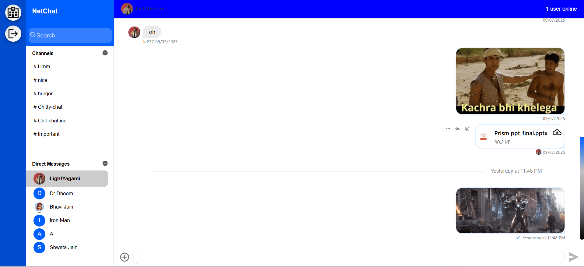 NetChat Main Interface